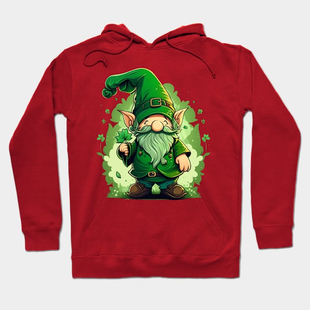 Features a green gnome s day Saint Patric Hoodie by presstex.ua@gmail.com